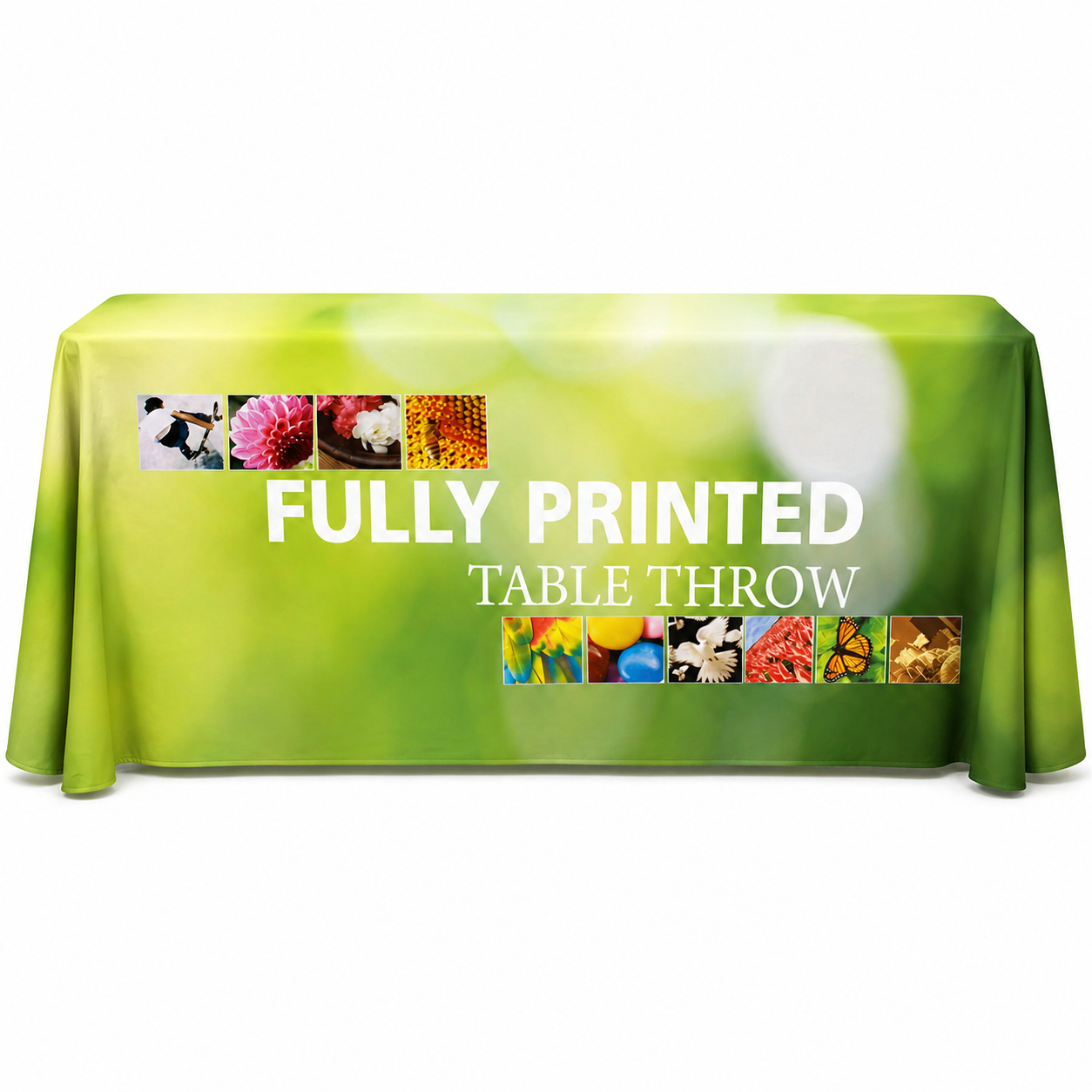 6ft Imprinted Premium Dye-Sublimated Table Throw Full