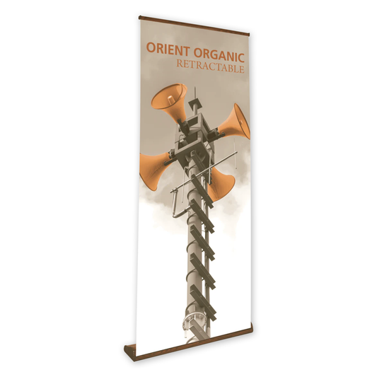33.5in Orient Organic 850 Retractable Banner Stand (Supreme Mulinex Graphic Package)