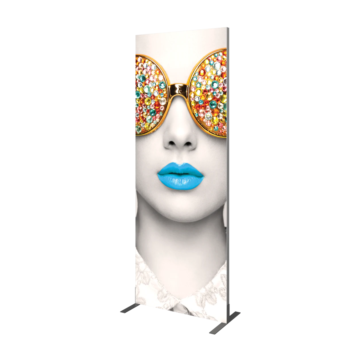 3ft x 8ft Vector Frame Rectangle 06 Fabric Banner Display Single-Sided Eclipse Blockout Fabric (Graphic Package)