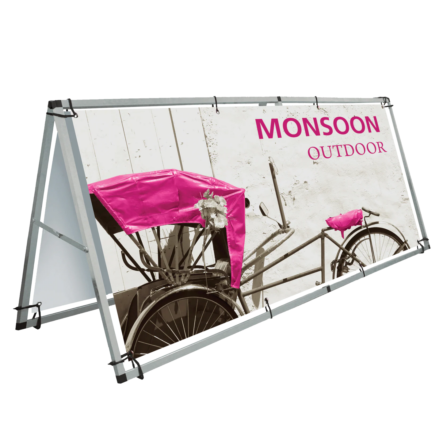 8ft x 3ft Monsoon Outdoor A-frame Sign Stand (Graphic Package)