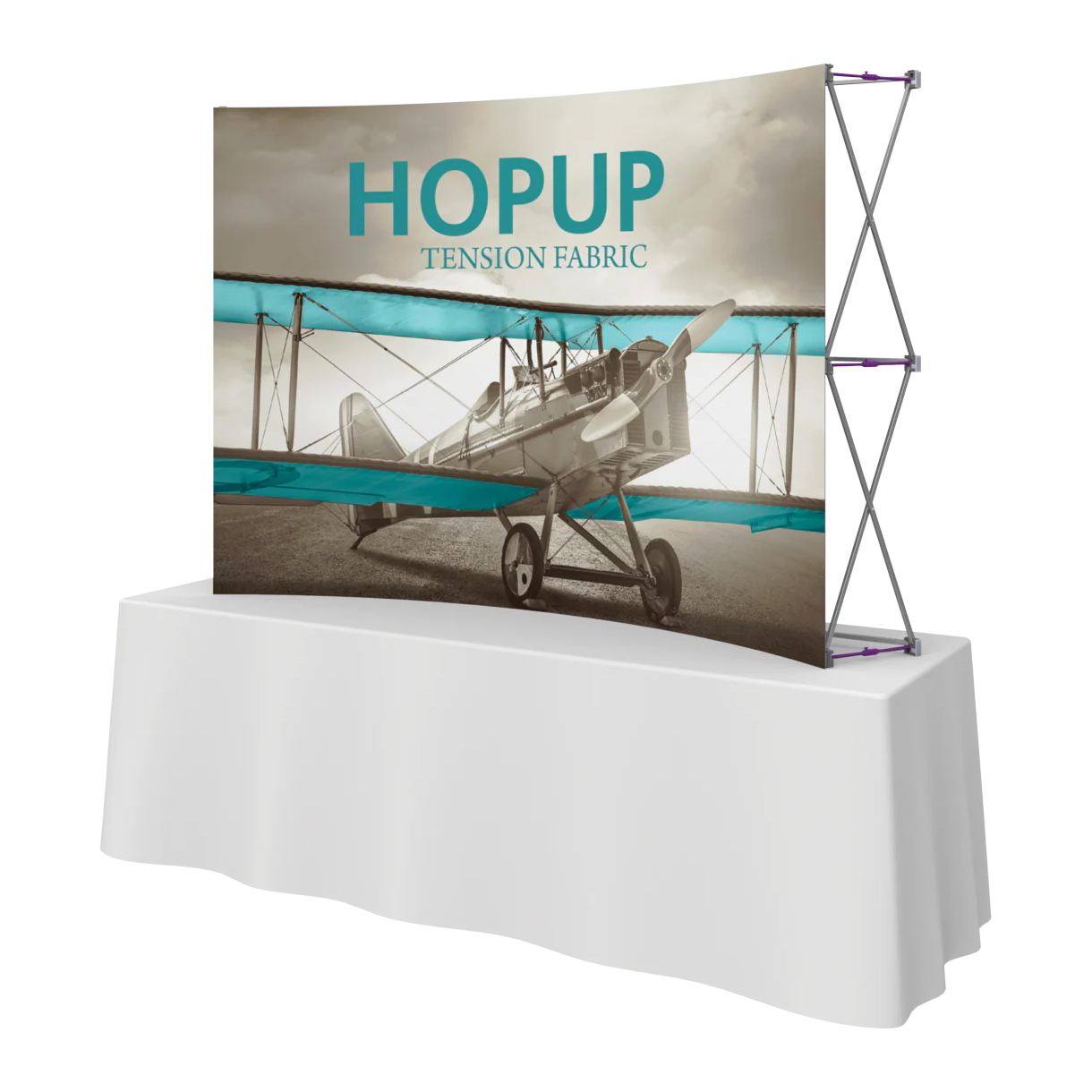 8ft x 5ft Hopup Curved Tabletop Tension Fabric Display