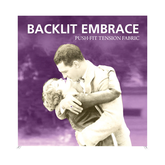 8ft x 8ft Embrace Backlit Square Push-Fit Tension Fabric Display Graphic Replacement (w/o End Caps Graphic Only)