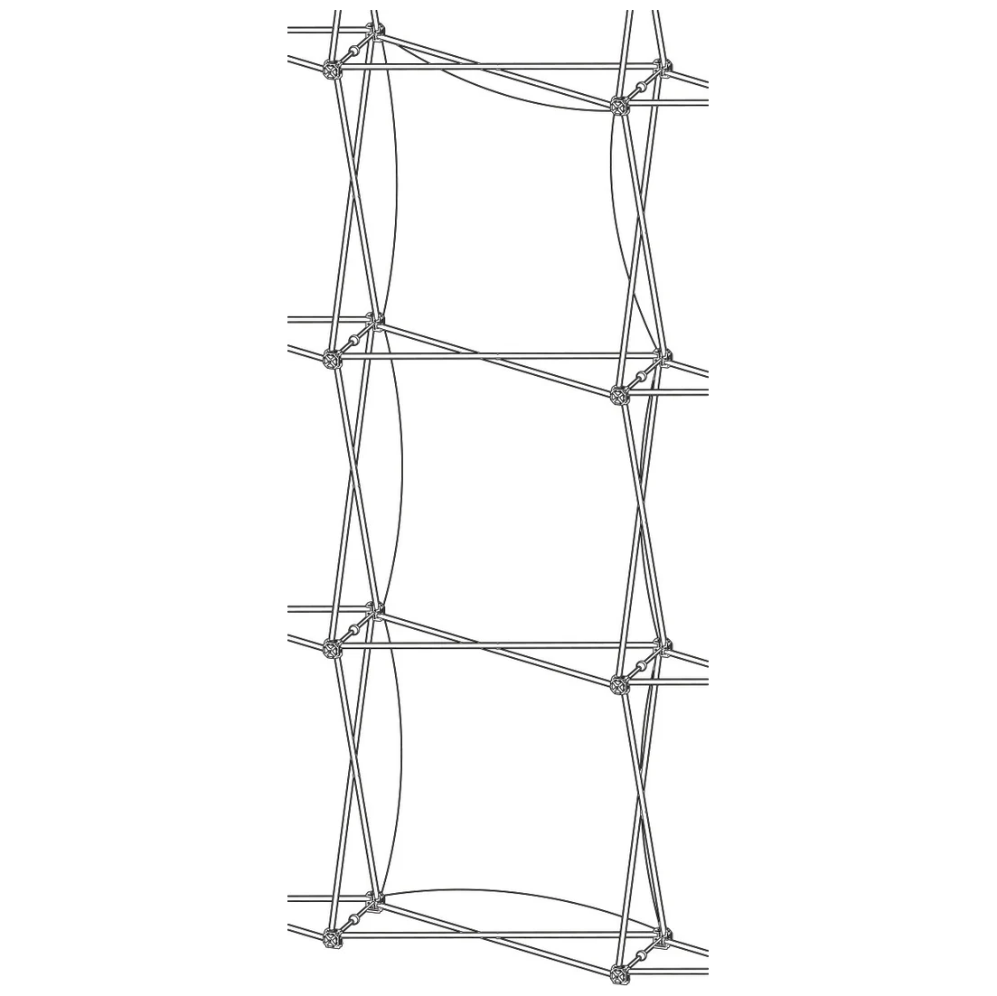 Xclaim (1x3 Quad) Single Twist Fabric Popup Display (Graphic Only)