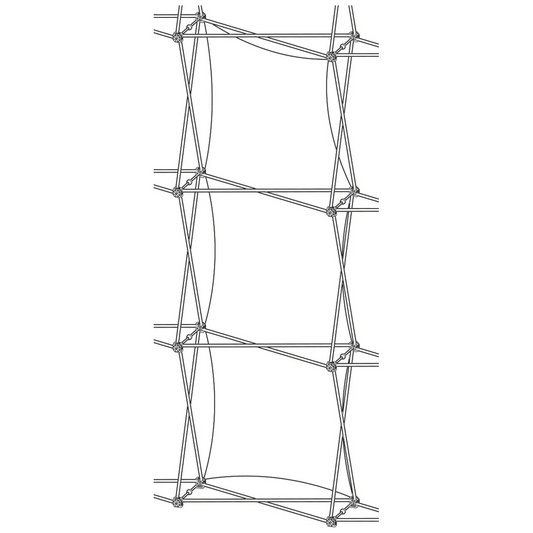 Xclaim (1x3 Quad) Single Twist Fabric Popup Display (Graphic Only)