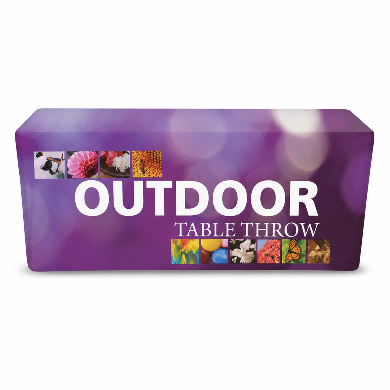6ft Fitted Dye-Sub Outdoor Table Throw Full