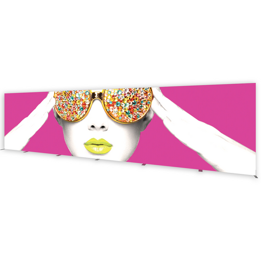 30ft x 8ft Vector Frame Light Box Rectangle 08 Fabric Banner Display Double-Sided (Graphic Package)