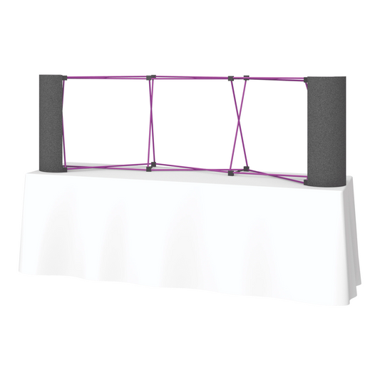 8ft (3x1) Coyote Straight Tabletop Frame w/Fabric End Cap Kit (Fabric Package)