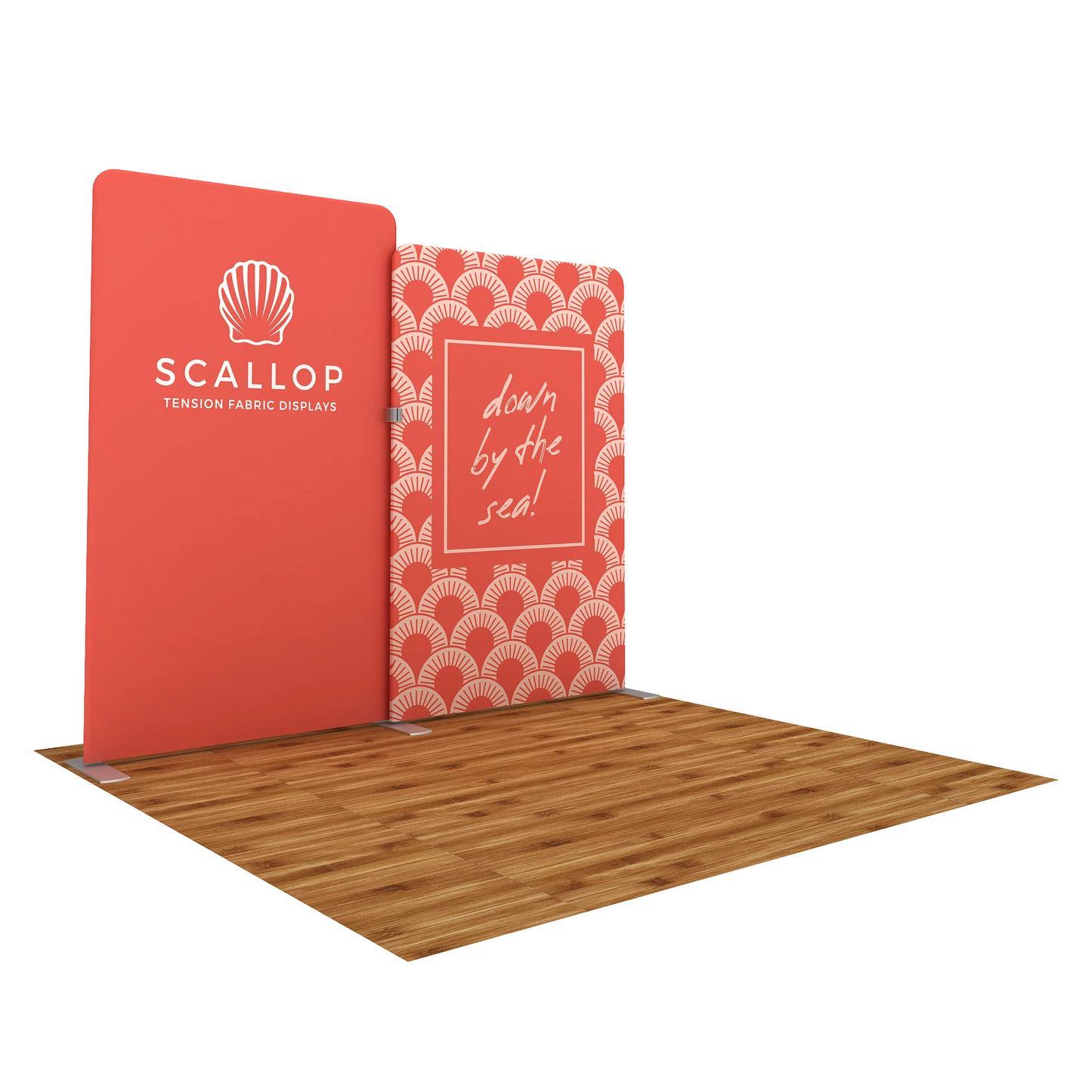 10ft WaveLine® Media Scallop-B Double-sided Tension Fabric Display (Graphic Package)