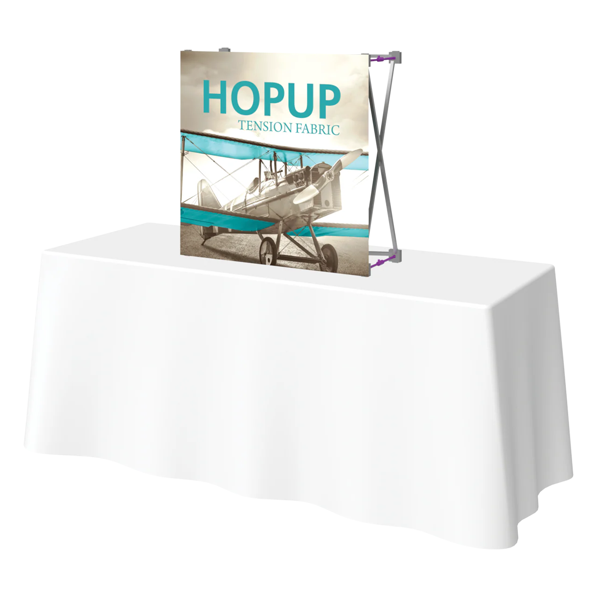 2.5ft x 2.5ft Hopup Straight Tabletop Tension Fabric Display