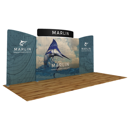 20ft WaveLine® Media Marlin-C Double-sided Tension Fabric Display (Graphic Package)