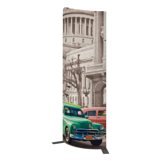 3ft x 8ft Modulate Magnetic Frame Banner 04 Convex w/ Rounded Left Corner Double-Sided (Graphic Package)