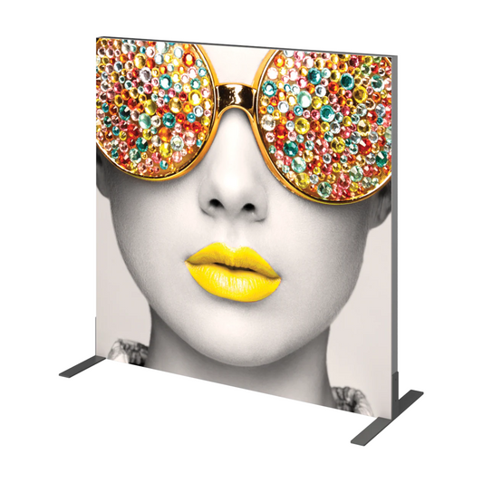 4ft x 4ft Vector Frame Square 02 Fabric Banner Display Double-Sided Eclipse Blockout (Graphic Package)