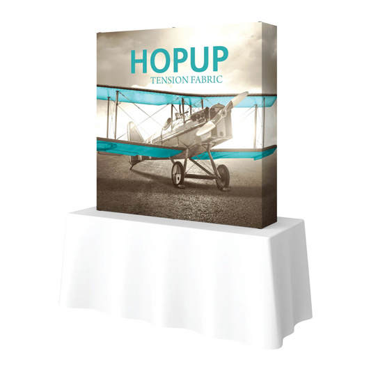5ft x 5ft Hopup Straight Square Tabletop Tension Fabric Display