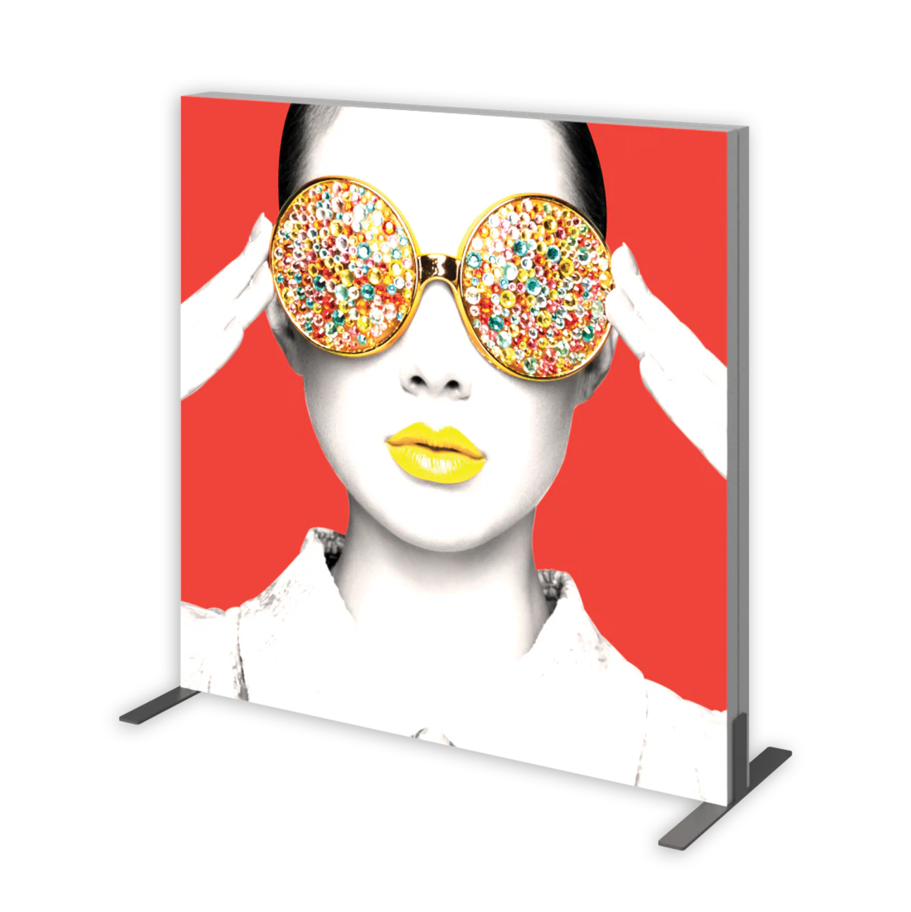 4ft x 4ft Vector Frame Light Box Square 02 Fabric Banner Display Double-Sided (Graphic Package)