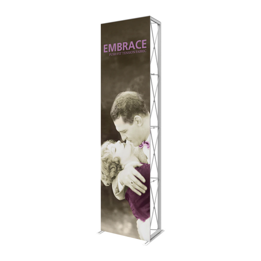 2.5ft x 10ft Embrace Push-fit Tension Fabric Display Graphic Package (w/o End Caps)