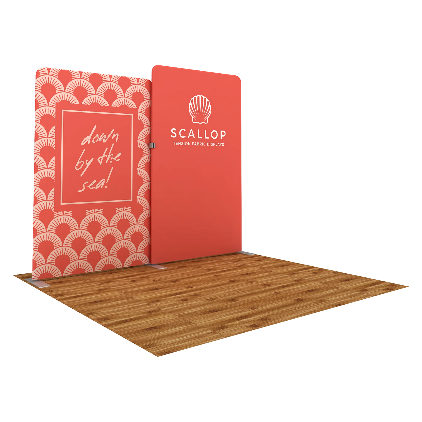 10ft WaveLine® Media Scallop-A Double-sided Tension Fabric Display (Graphic Package)