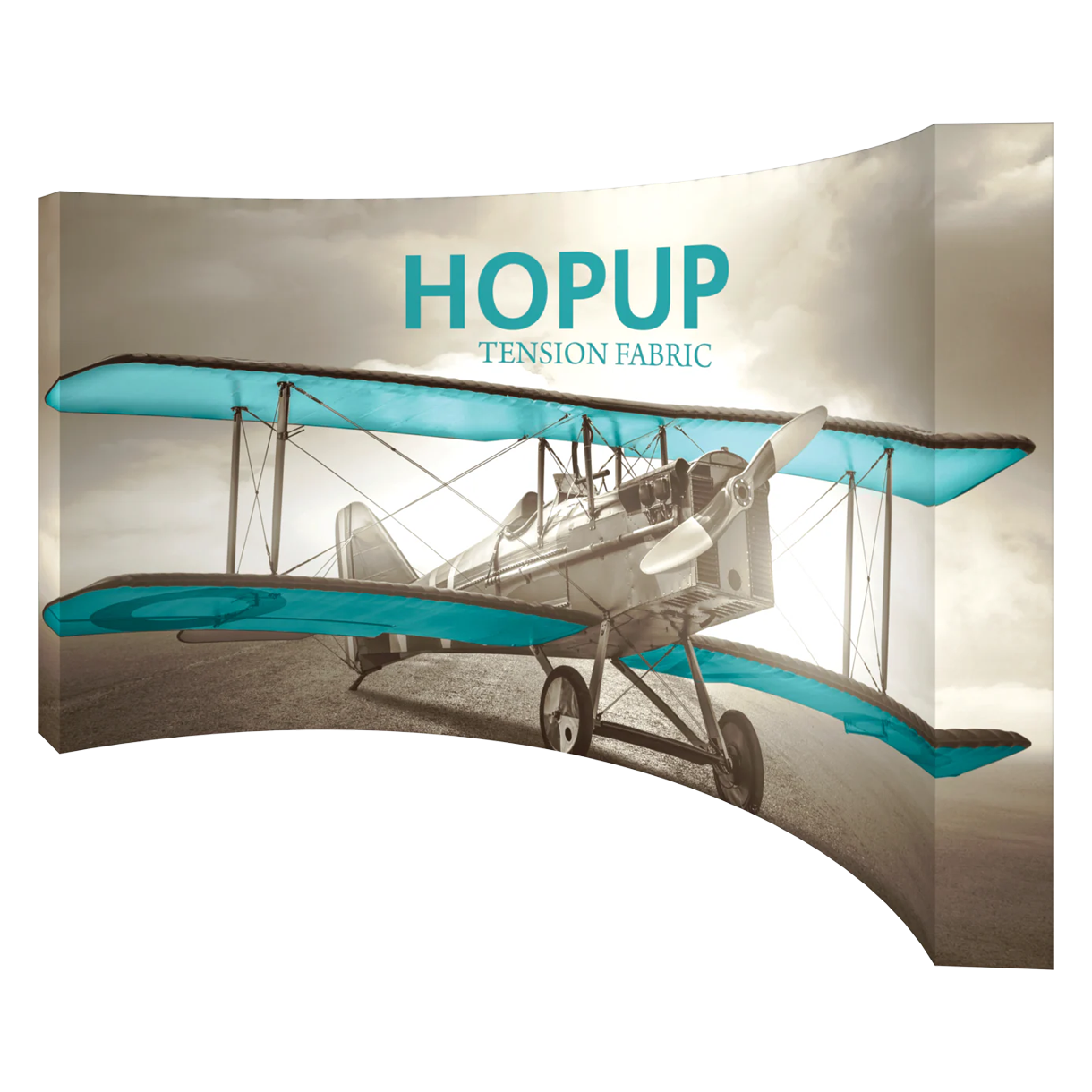 15ft x 8ft Hopup Curved Tension Fabric Display Full Fitted