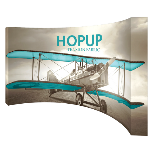15ft x 8ft Hopup Curved Tension Fabric Display Full Fitted