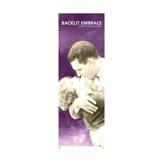 2.5ft x 8ft Embrace Backlit Push-Fit Tension Fabric Display Graphic Replacement (w/o End Caps Graphic Only)