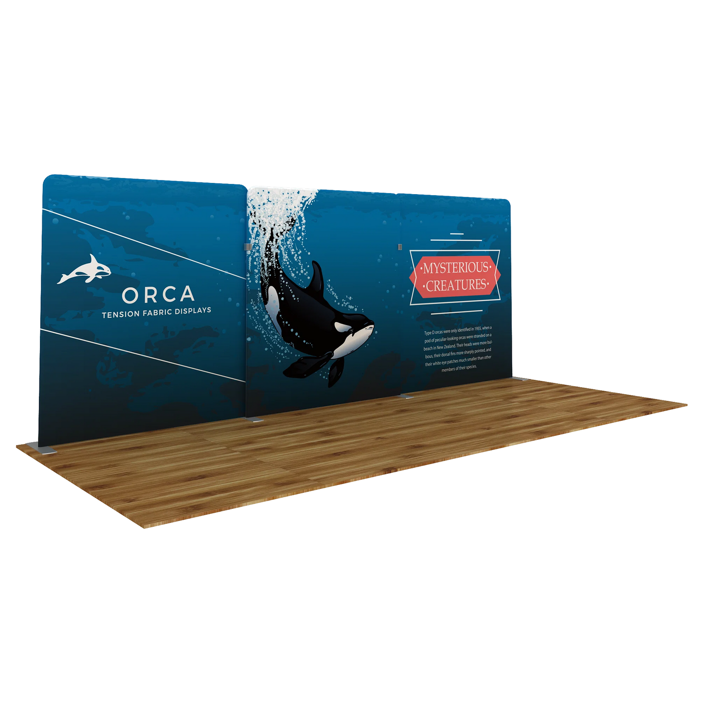20ft WaveLine® Media Orca-A Double-sided Tension Fabric Display (Graphic Package)