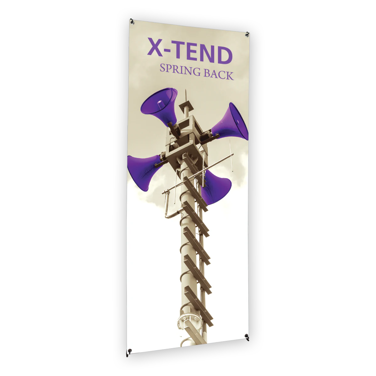 33.5in x 78.75in X-TEND 5 Spring Back Banner Stand (Graphic Package)