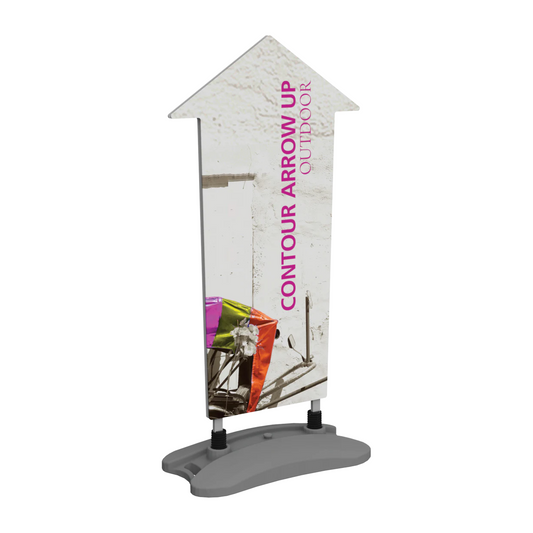 5ft Contour Outdoor Sign Display Arrow Up Water Base Double-Sided (Graphic Package)