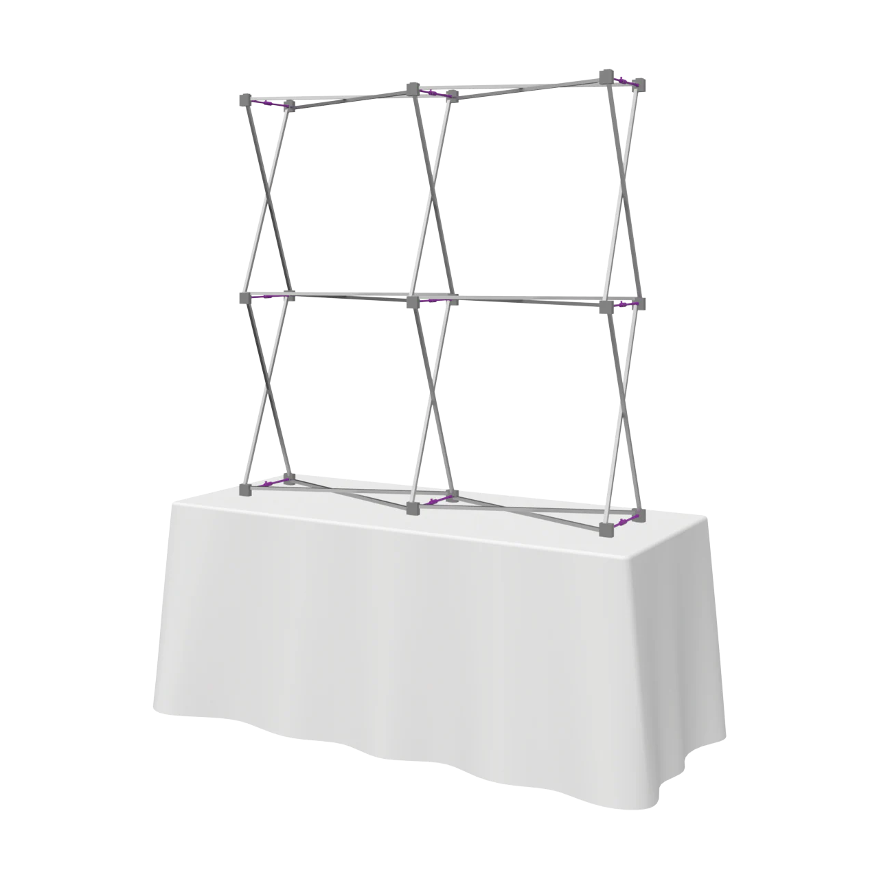 5ft x 5ft Hopup Backlit Straight Tabletop Tension Fabric Display (Hardware Only)