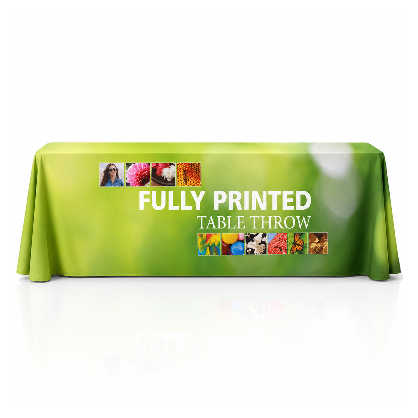 8ft Imprinted Premium Dye-Sublimated Table Throw Full