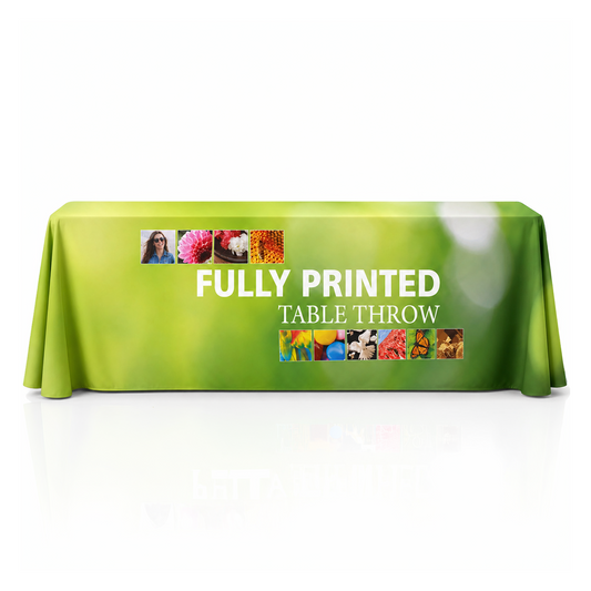 8ft Imprinted Premium Dye-Sublimated Table Throw Economy
