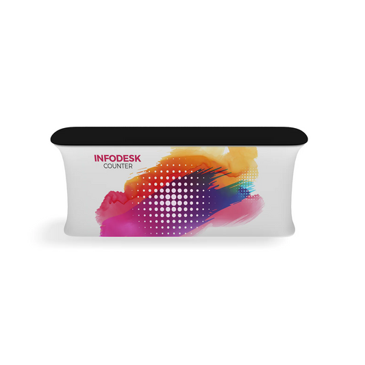 WaveLine InfoDesk Straight Tension Fabric Display Counter - 03F (Graphics Package)