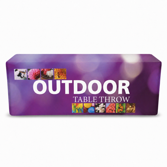 8ft Fitted Dye-Sub Outdoor Table Throw Full