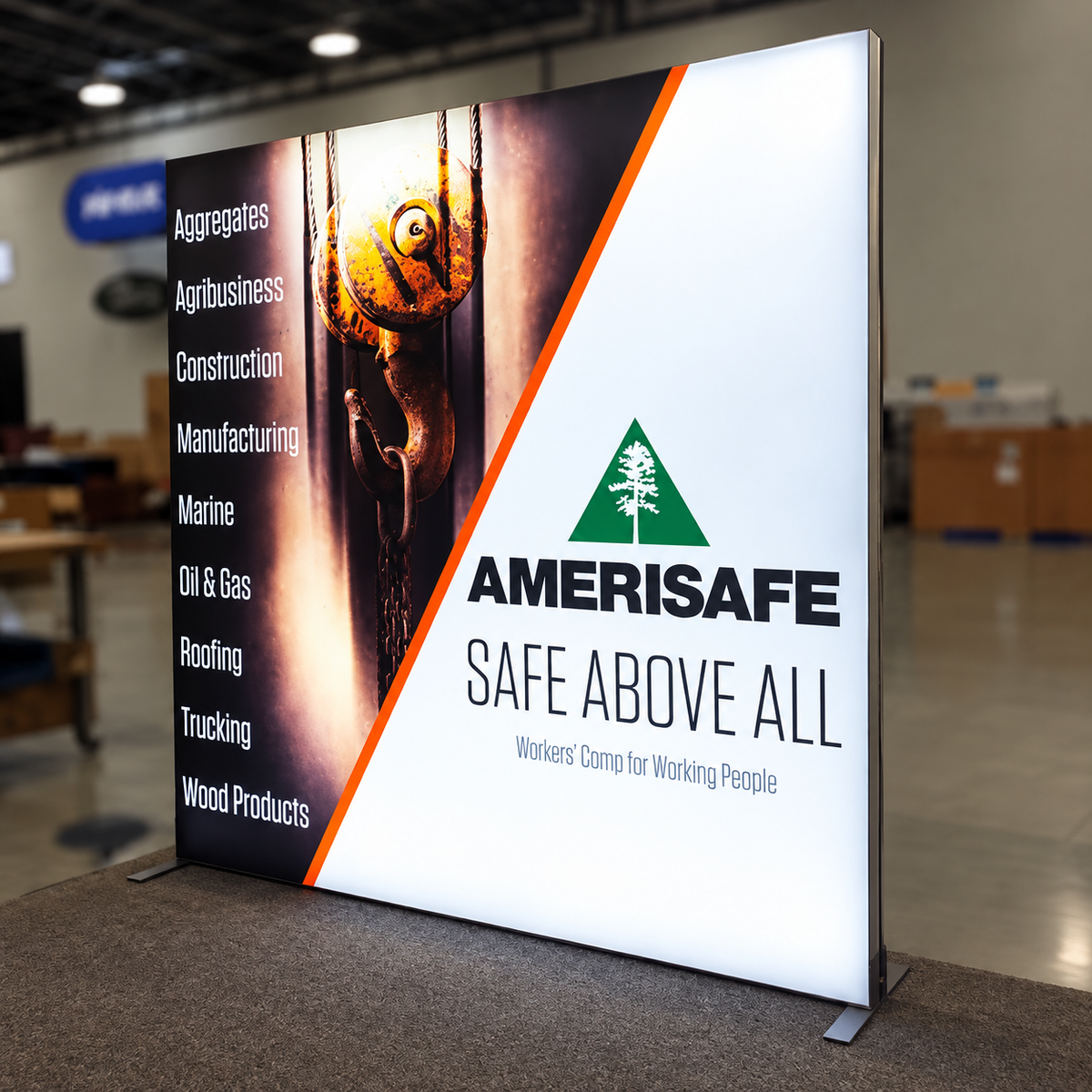 8ft x 8ft Vector Frame Light Box Square 04 Fabric Banner Display