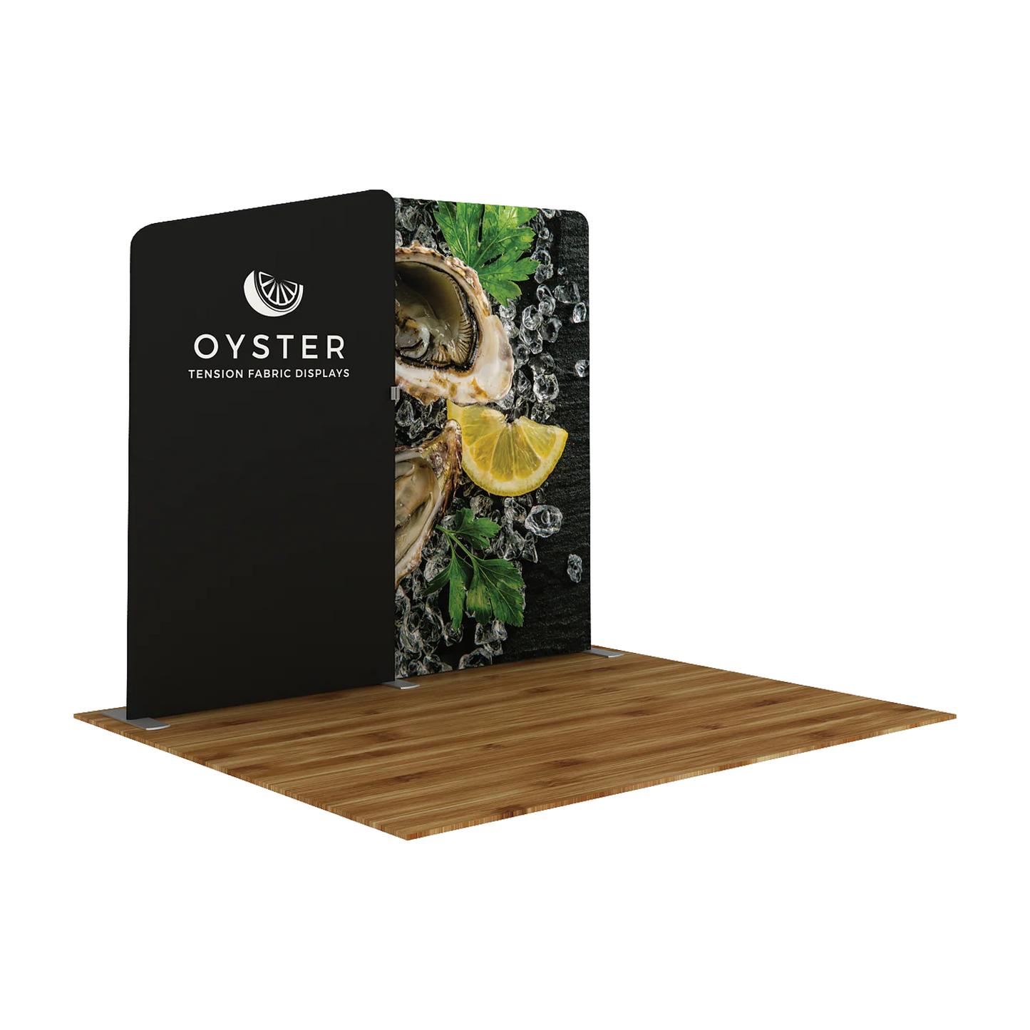 10ft WaveLine® Media Oyster-B Single-sided Tension Fabric Display (Graphic Package)