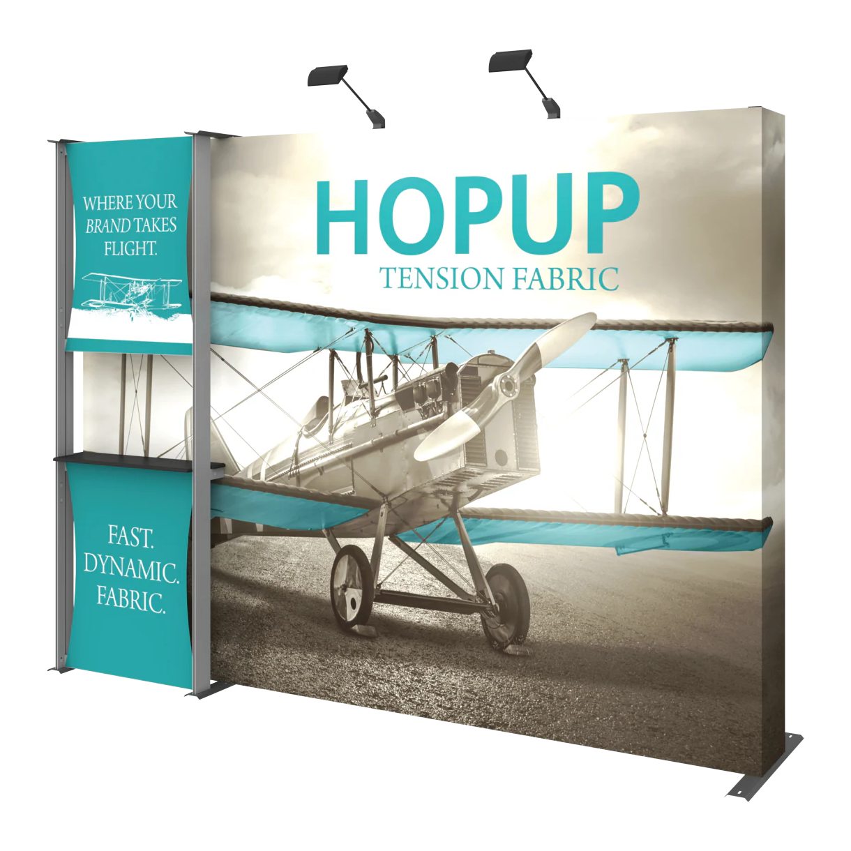 10ft x 8ft Hopup Tension Fabric Backwall and Accessory Kit 04 (w/ End Caps)
