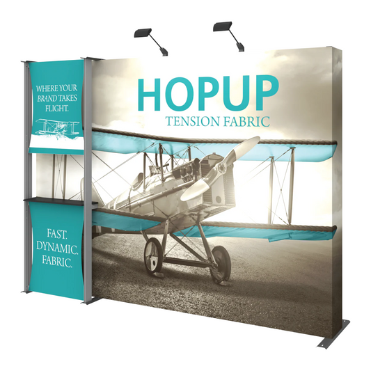 10ft x 8ft Hopup Tension Fabric Backwall and Accessory Kit 04 (w/ End Caps)