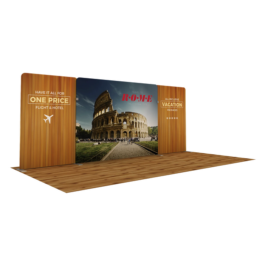 20ft WaveLine® Atlantic-A Media Double-sided Tension Fabric Display (Graphic Package)