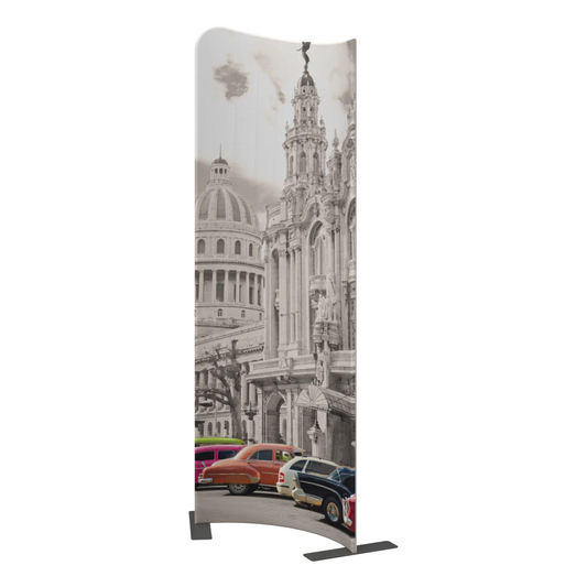 3ft x 8ft Modulate Magnetic Frame Banner 03 Concave w/ Rounded Left Corner (Graphic Package)
