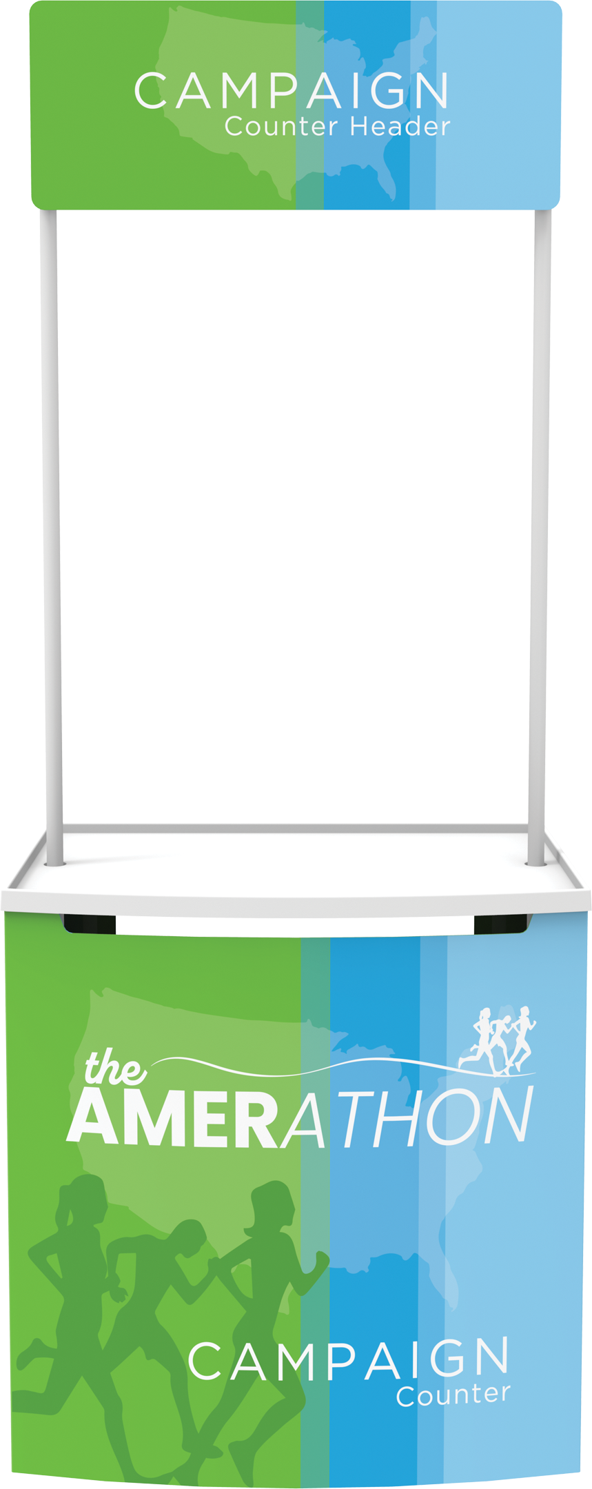 3ft x 7ft Campaign Promotional Counter