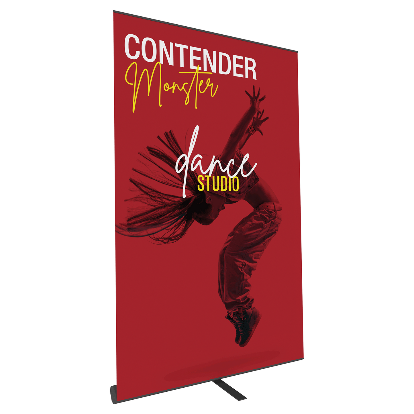 47.5in Contender Monster Retractable Banner Stand Black