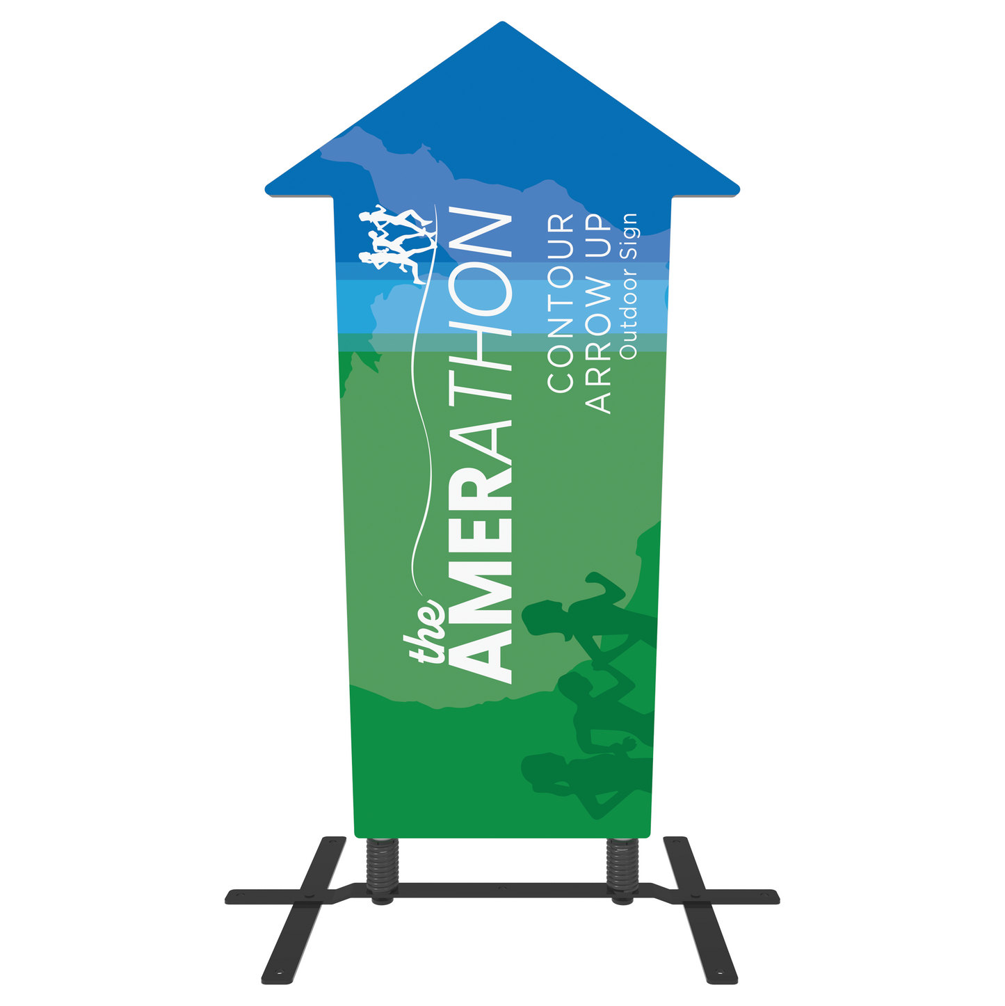 5ft Contour Outdoor Sign Display Arrow Up Plate Base