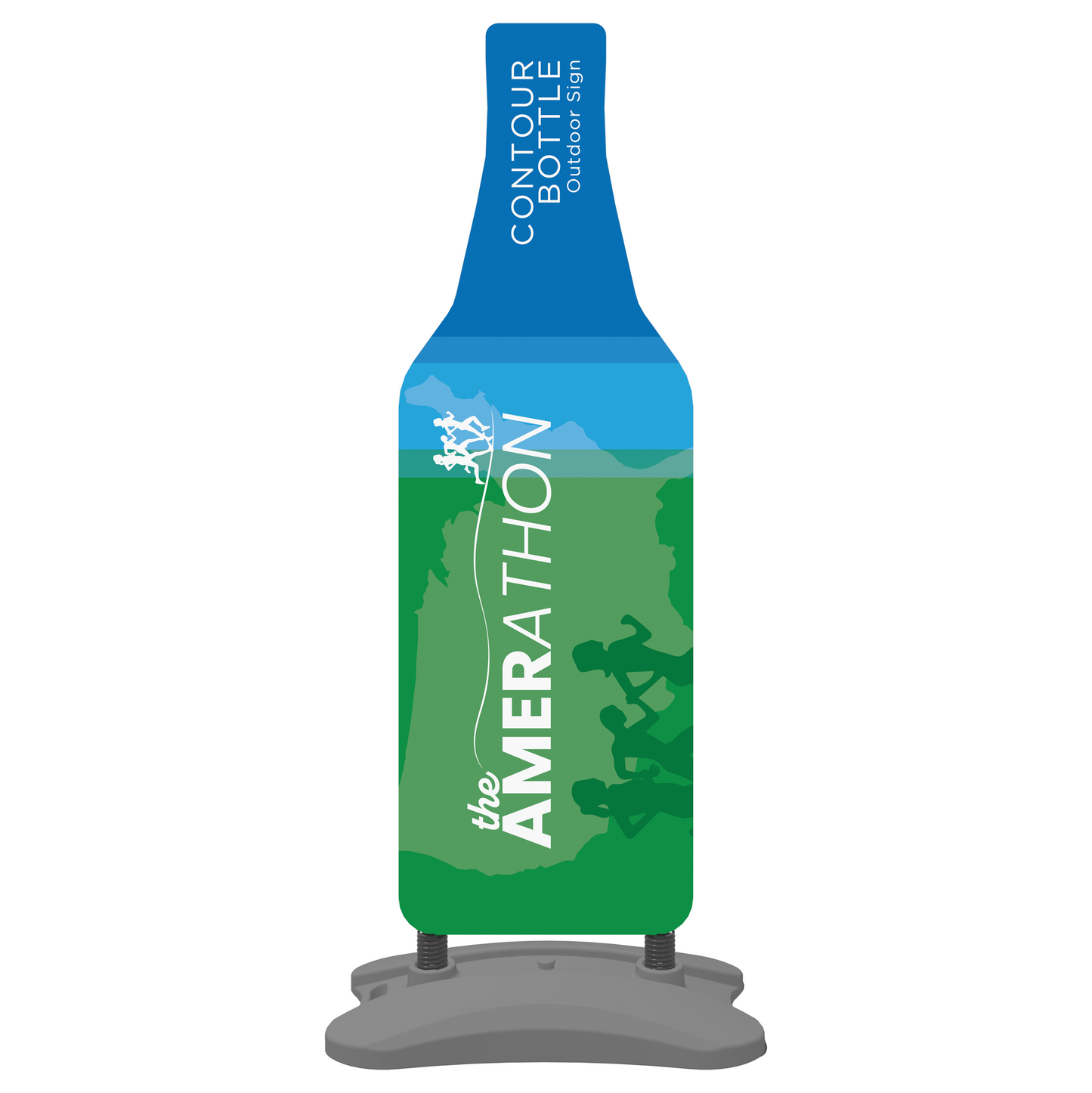 6ft Contour Outdoor Sign Bottle Water Base
