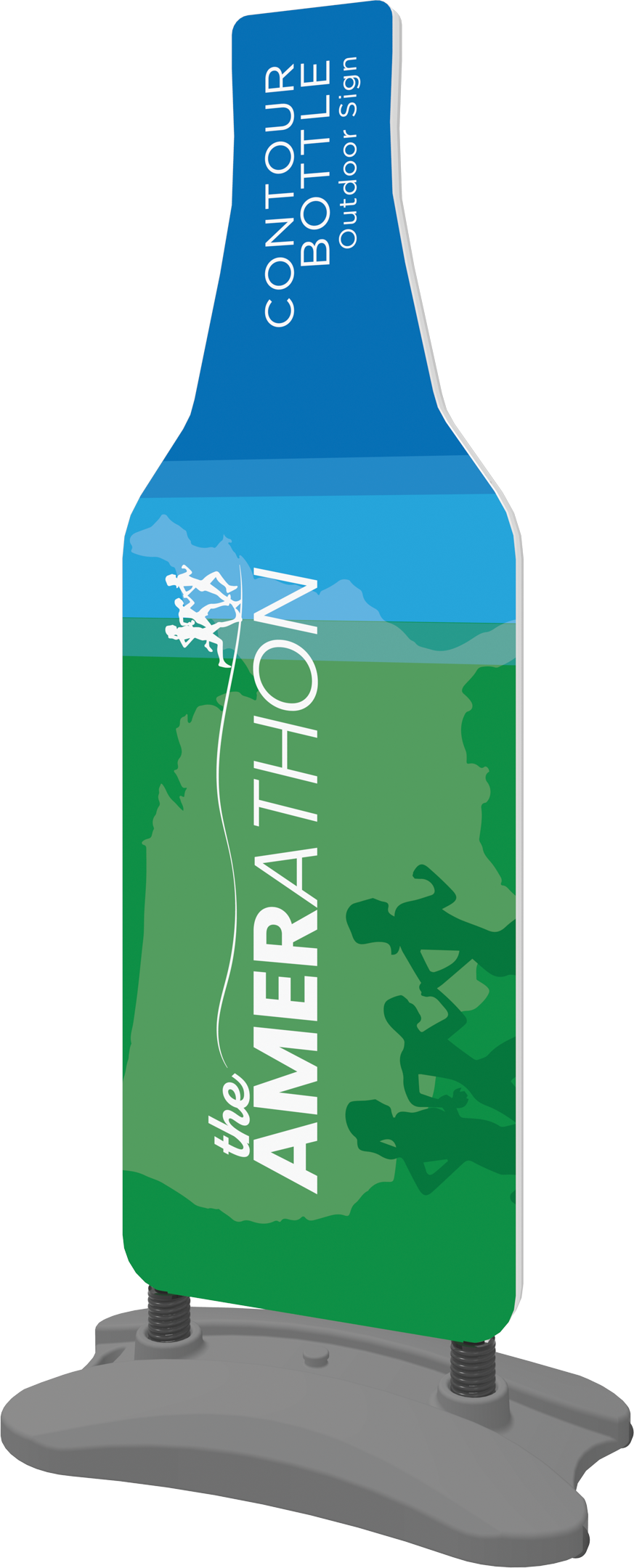 6ft Contour Outdoor Sign Bottle Water Base