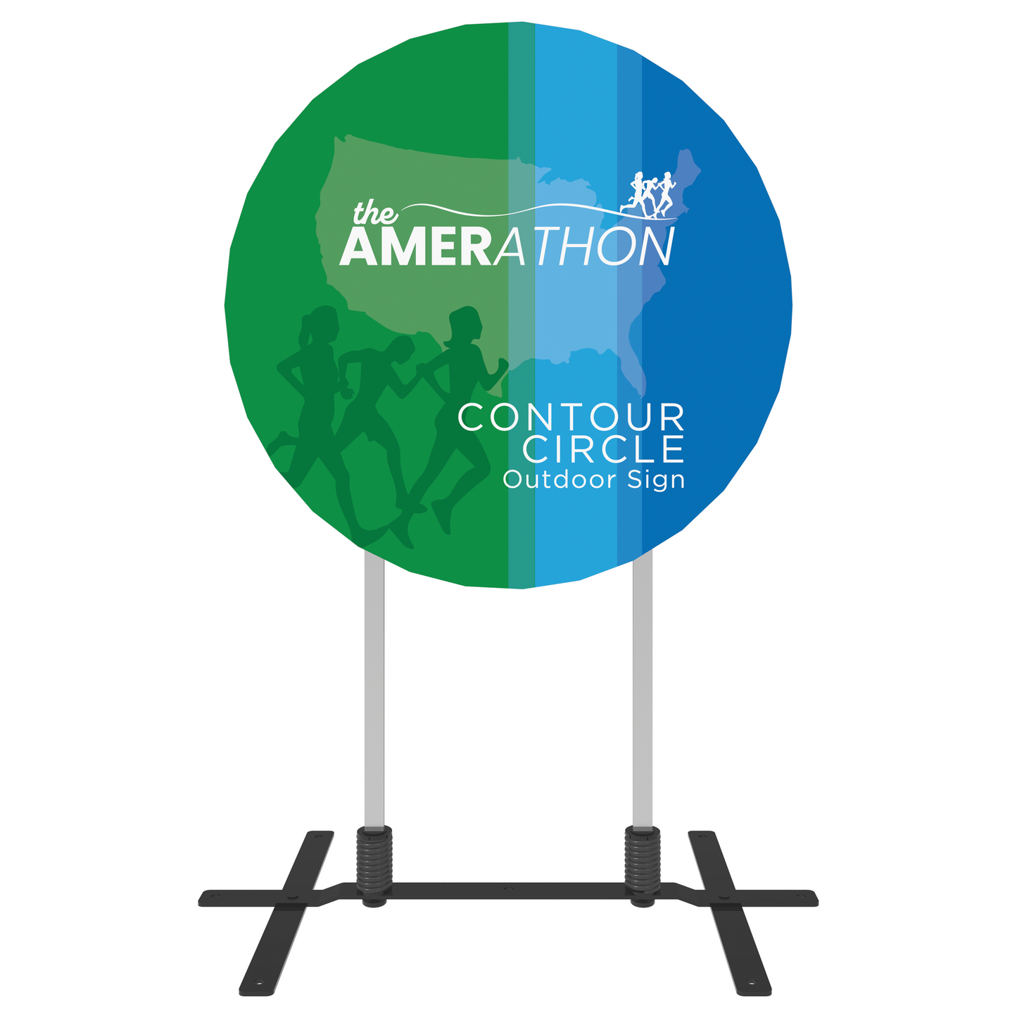 3ft Contour Outdoor Sign Circle Plate Base