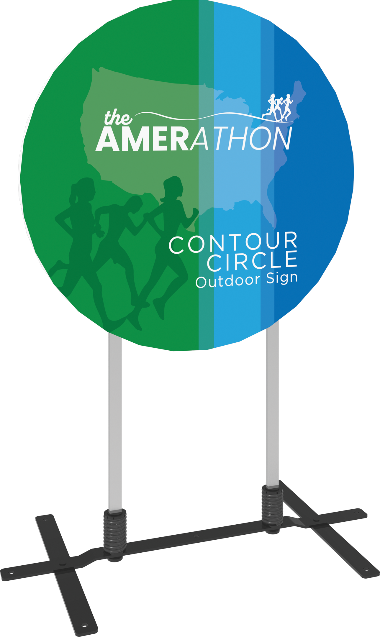 3ft Contour Outdoor Sign Circle Plate Base