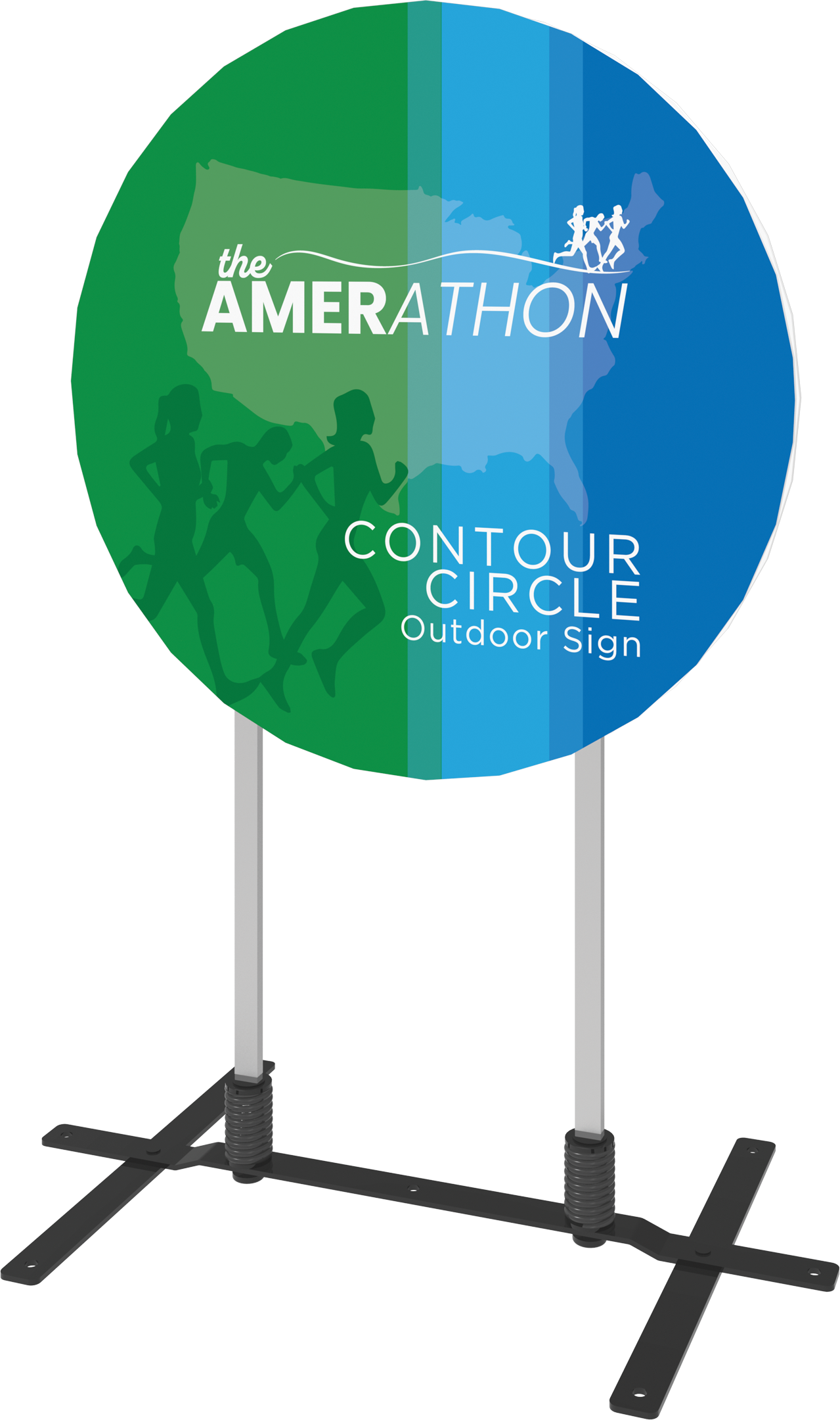 3ft Contour Outdoor Sign Circle Plate Base