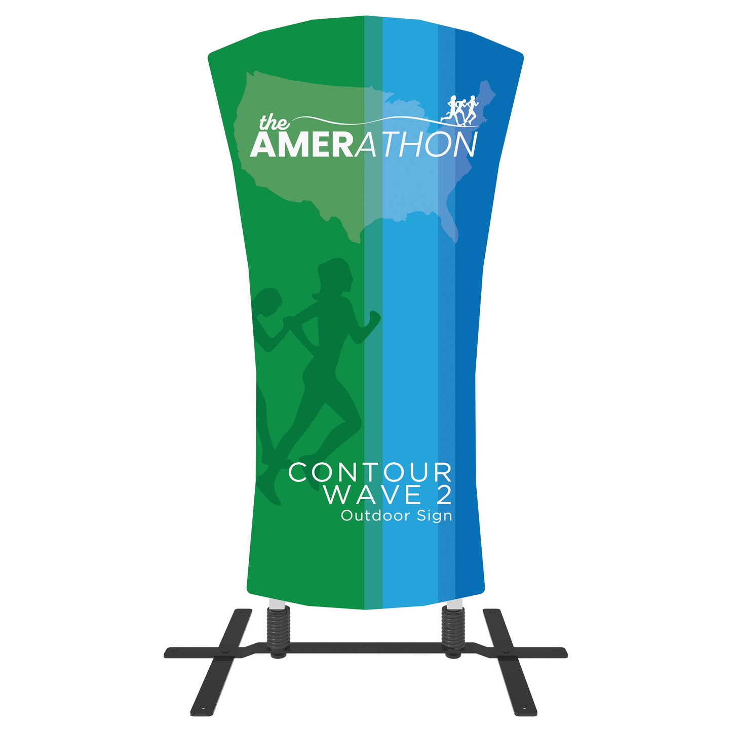 5ft Contour Outdoor Sign Wave 2 Plate Base