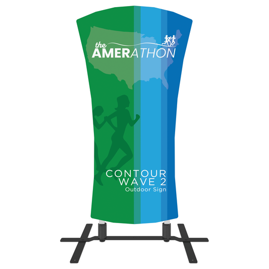 5ft Contour Outdoor Sign Wave 2 Plate Base