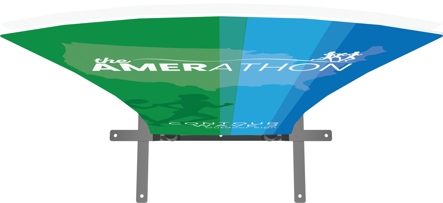 5ft Contour Outdoor Sign Wave 2 Plate Base