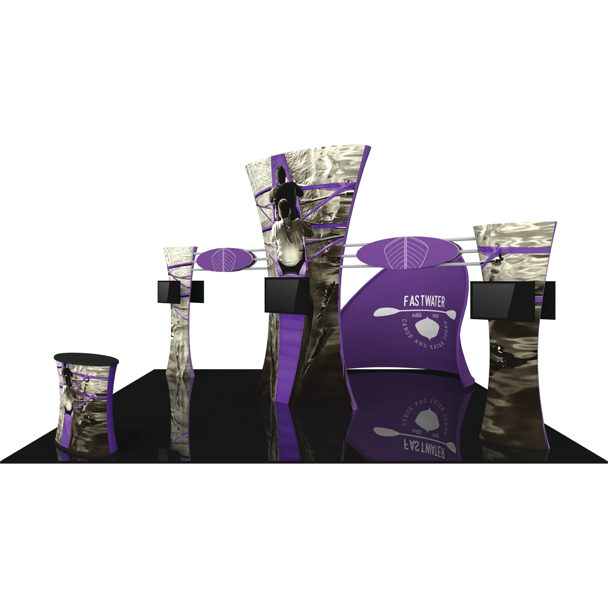 20ft x 20ft Formulate Fusion Island Booth Kit 06 Fabric Tower