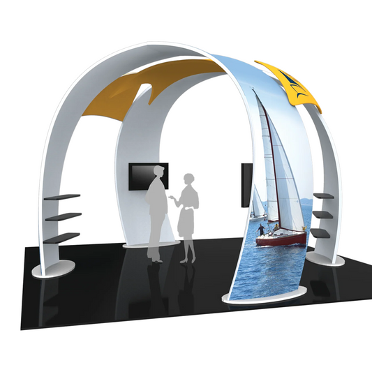 20ft x 20ft Formulate Fusion Island Booth Kit 07 Fabric Tower